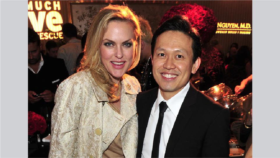 Elaine and Dr. Nguyen at Dr. Nguyen's charity event.